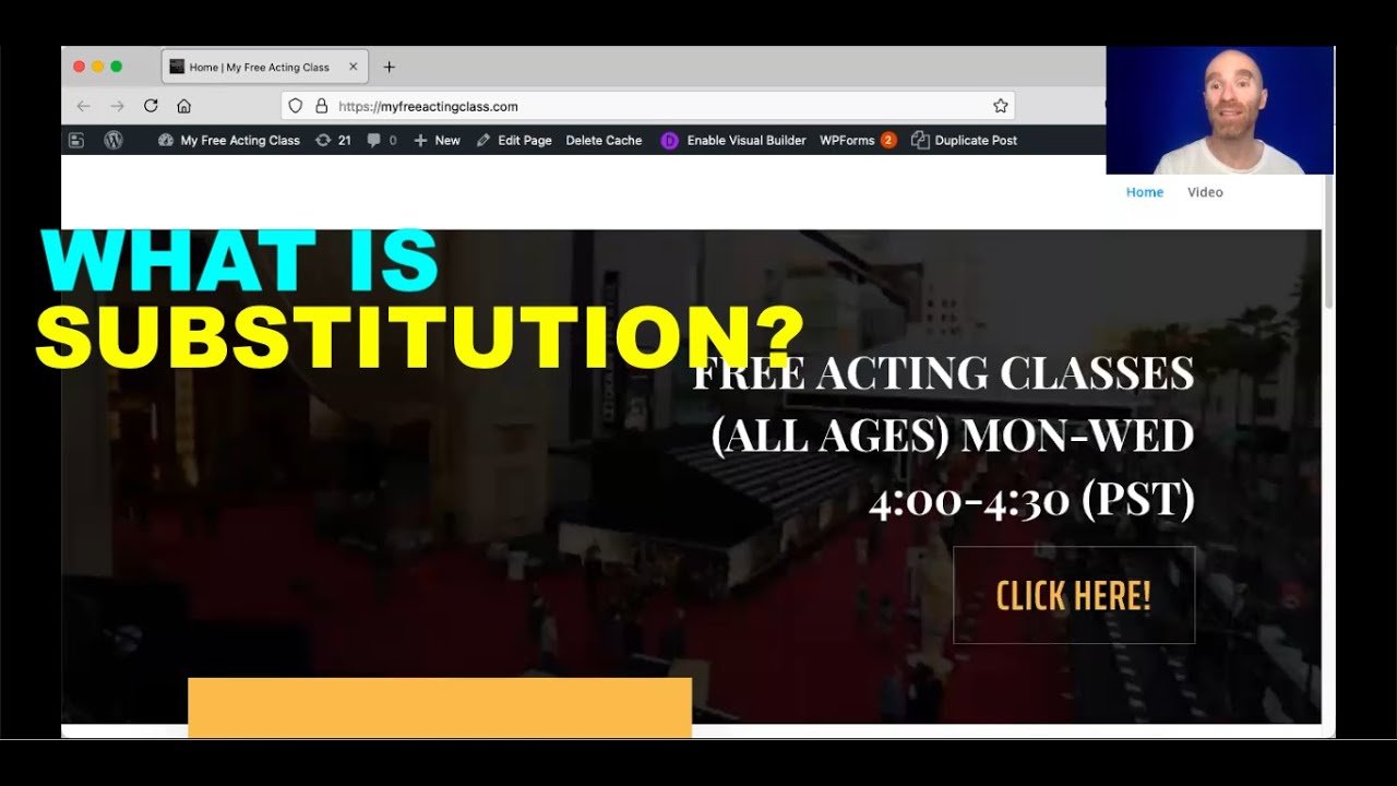 What is Substitution? w. Acting Teacher Michael Bean