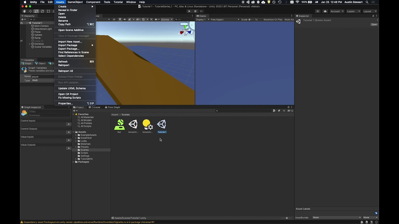 Unity 2020: экспорт сцены как файла .unitypackage.