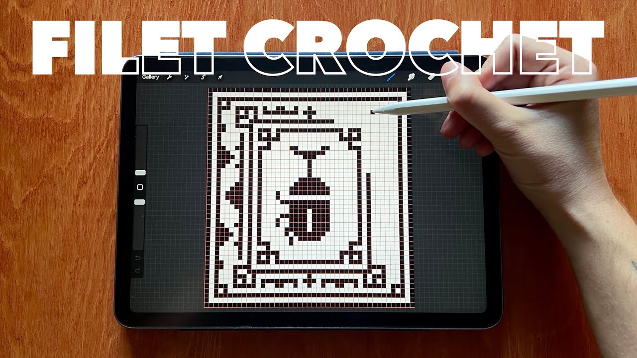How to Make a Filet Crochet Chart in Procreate | Easy Procreate Tutorial