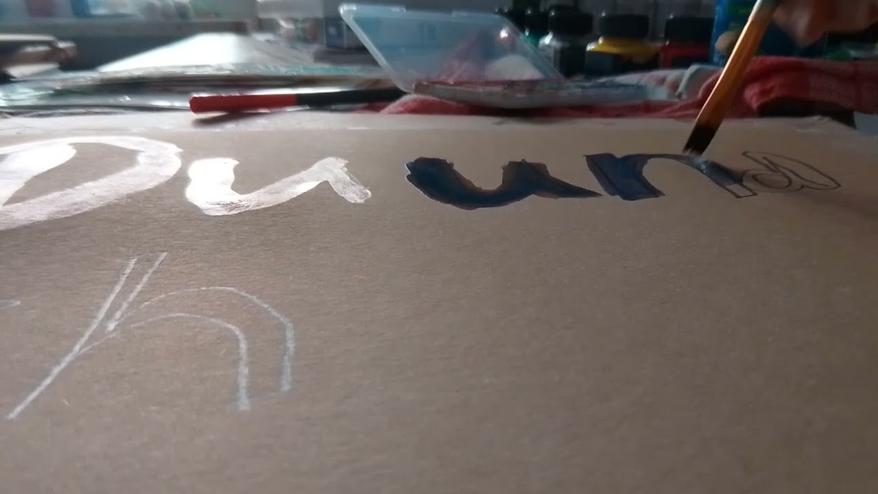 Zeichnung du und ich in Glitzer Aquarell Farbe 