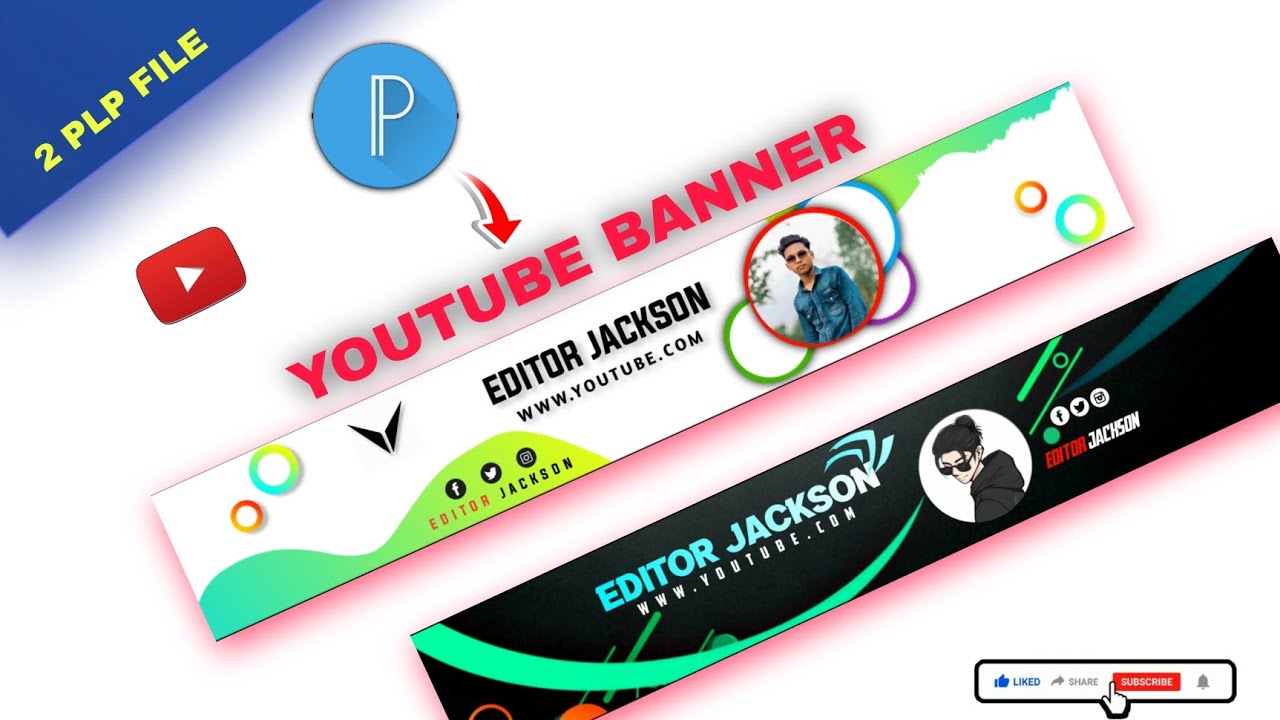 YouTube Channel Banner Using Pixellab // 2 Plp File // Editor Jackson