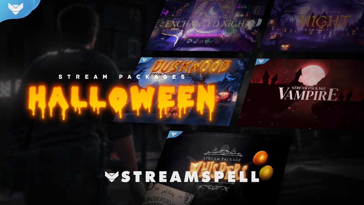Halloween Stream Packages │ Twitch Overlays for OBS Studio, Streamlabs