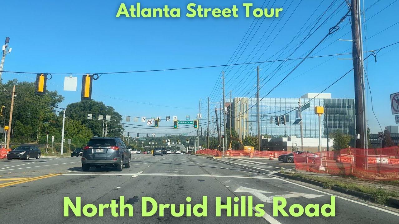 Atlanta Street Tour: North Druid Hills Road - Decatur to Brookhaven [4K]