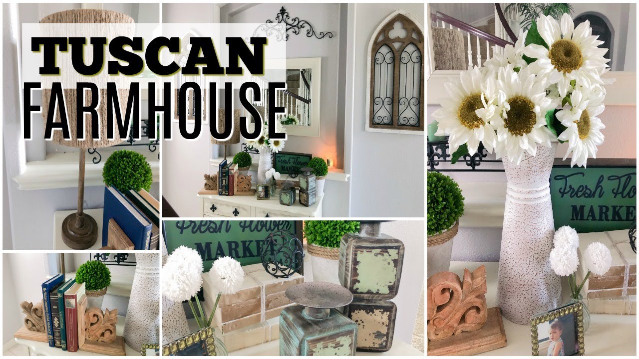 FARMHOUSE & TUSCAN STYLE MAKEOVER | ENTRYWAY | DECORATE WITH ME