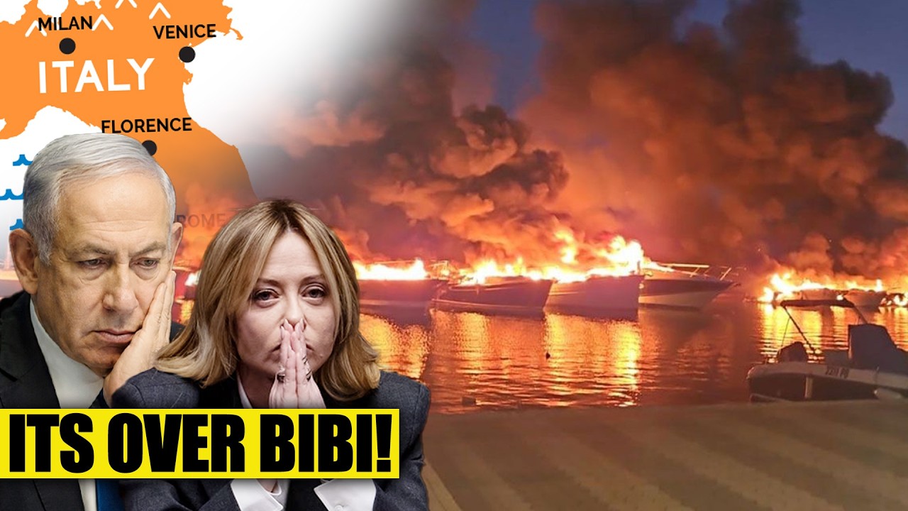 CHAOS in Italy! Israeli Ships, outlets Set ABLAZE After Netanyahu Resumes Bombing in Lebanon