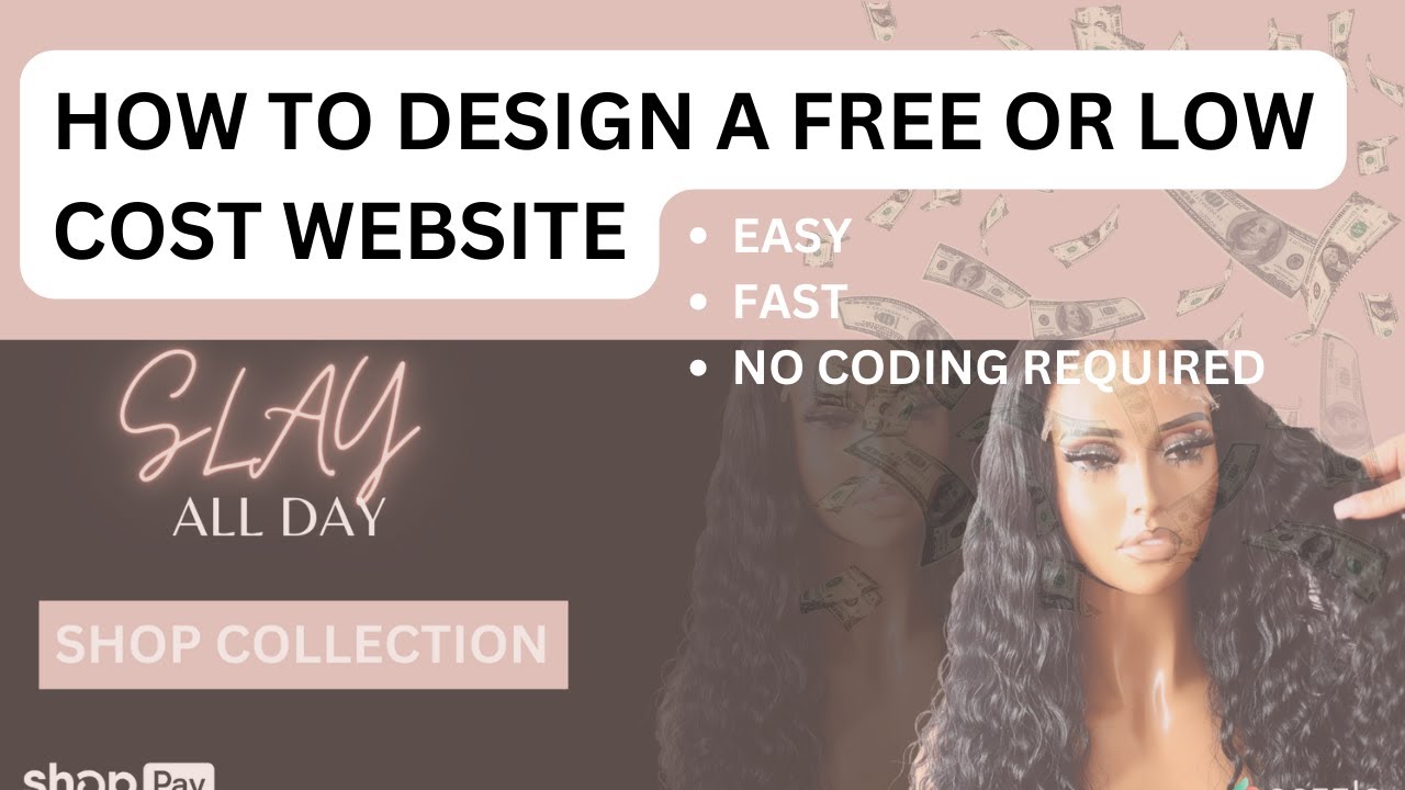 DESIGN A FREE OR LOW COST WEBSITE ON SHOPIFY FOR YOUR HAIR/WIG BUSINESS 2023