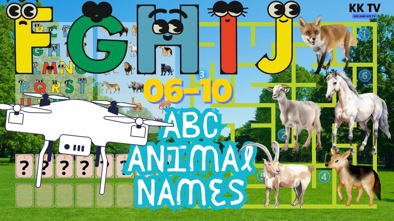 ABC Animal Names 06-10 | Learn Letters | Animal Names | Kid And Kid TV
