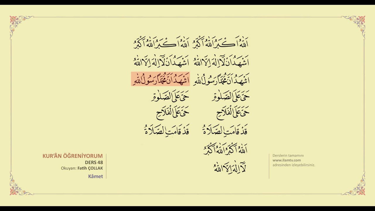 Kuran &Ouml;ğreniyorum 48 - K&acirc;met (Fatih &Ccedil;ollak)