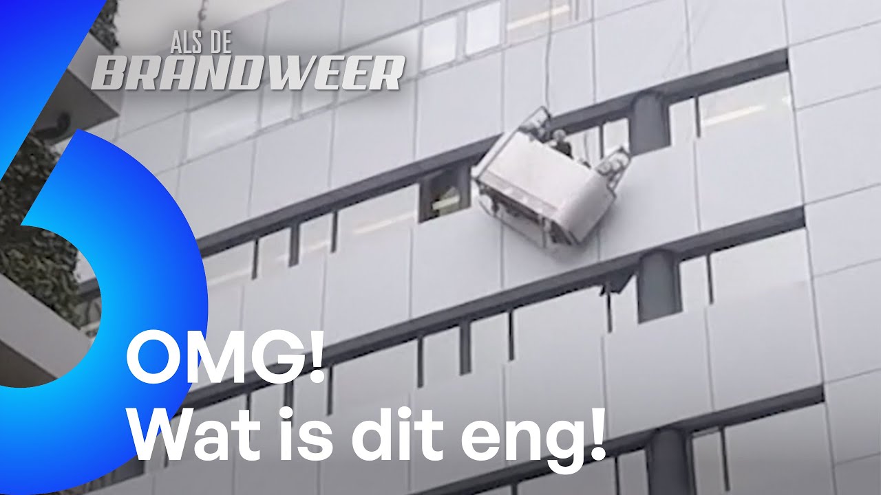 Glazenwasser staat DOODSANGSTEN uit als hij bijna NAAR BENEDEN VALT 😱 | Als de Brandweer #AFL4