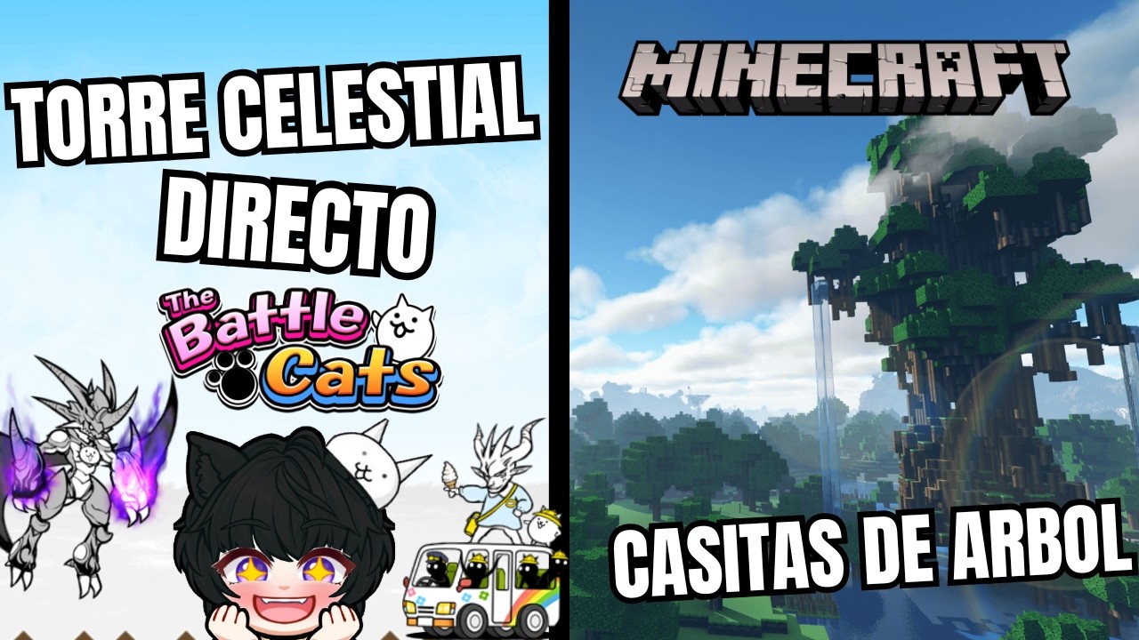 The Battle cats Torre Celestial - Minecraft Granjitas -  DIRECTO