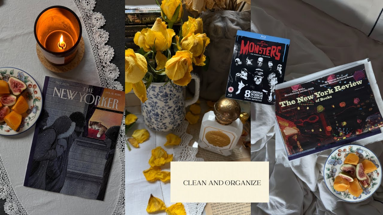 January diaries: little cosy Sunday reset, grocery shopping, my dvd collection and new magazines