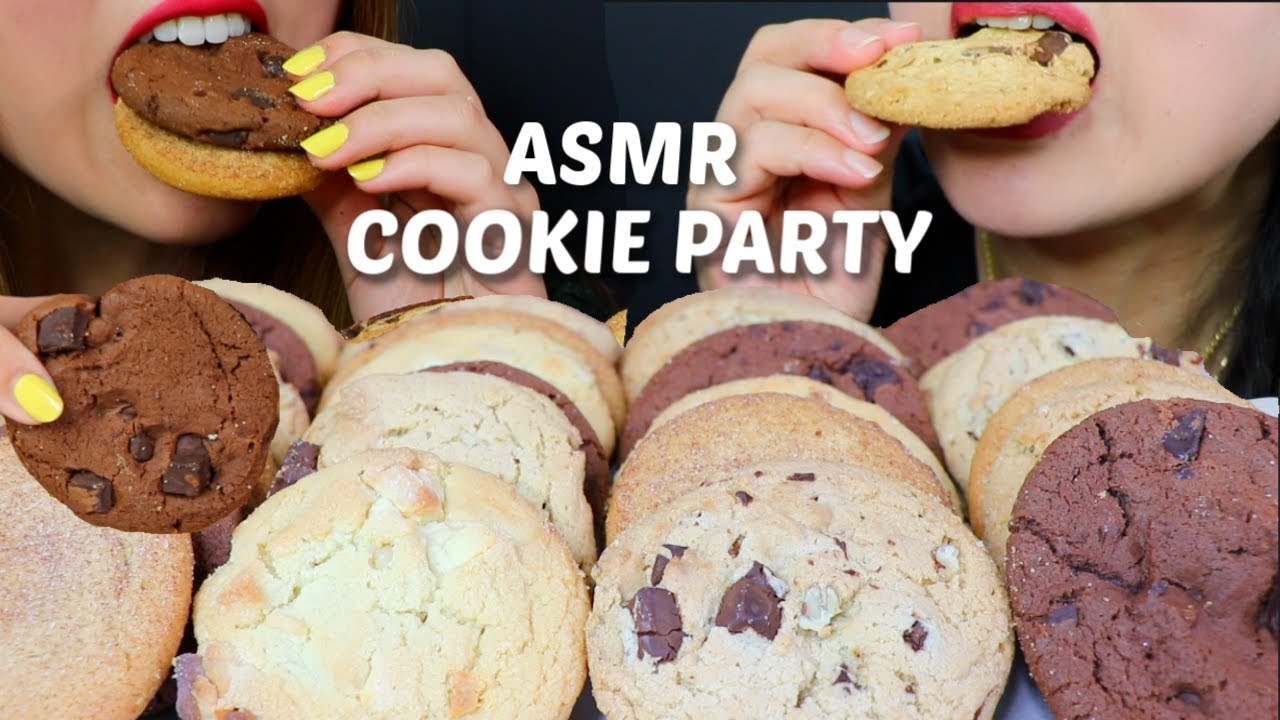 ASMR COOKIE PARTY (CRUNCHY AND SOFT EATING SOUNDS) 쿠키 리얼사운드 먹방 | Kim&Liz ASMR