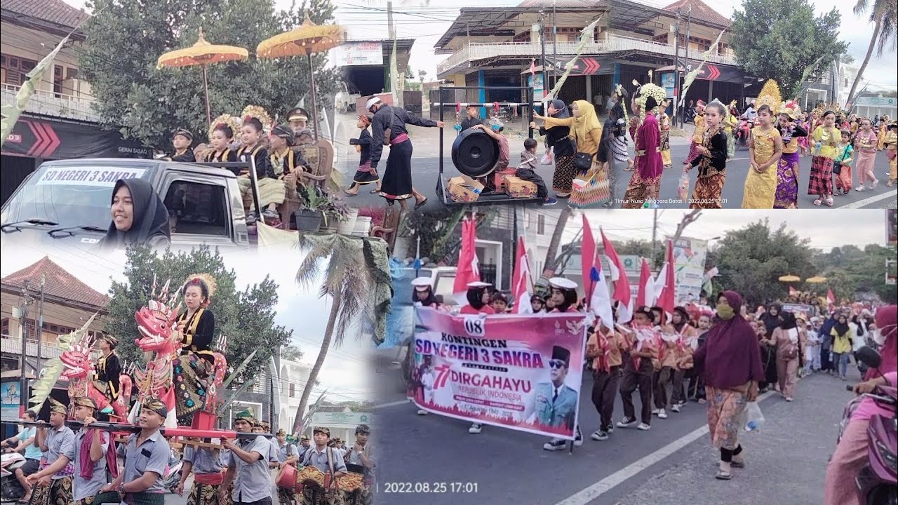 PAWAI HUT RI KE 77 2022 Tingkat SD/MI KEC. SAKRA LOMBOK TIMUR Semangat Adek2 Luar Biasa, 🇮🇩 Merdeka