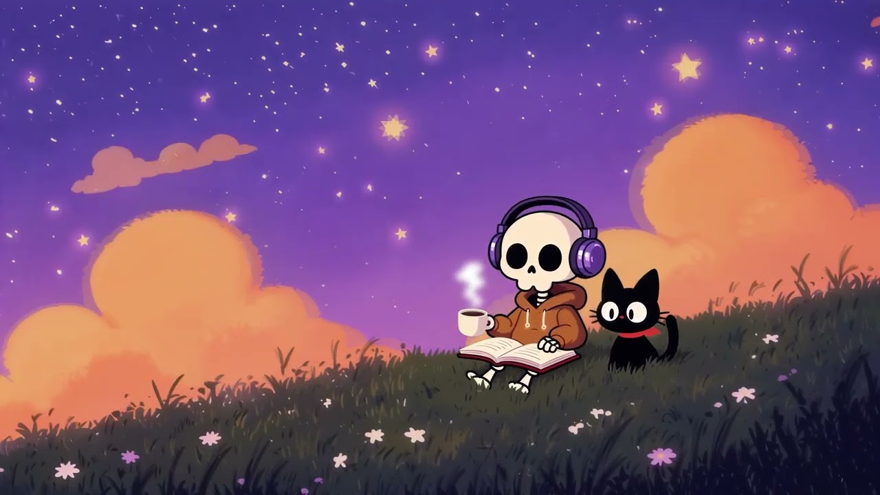 Drift away into calm night skies, 🌌 #lofi chill beats to relax & study 📚💻