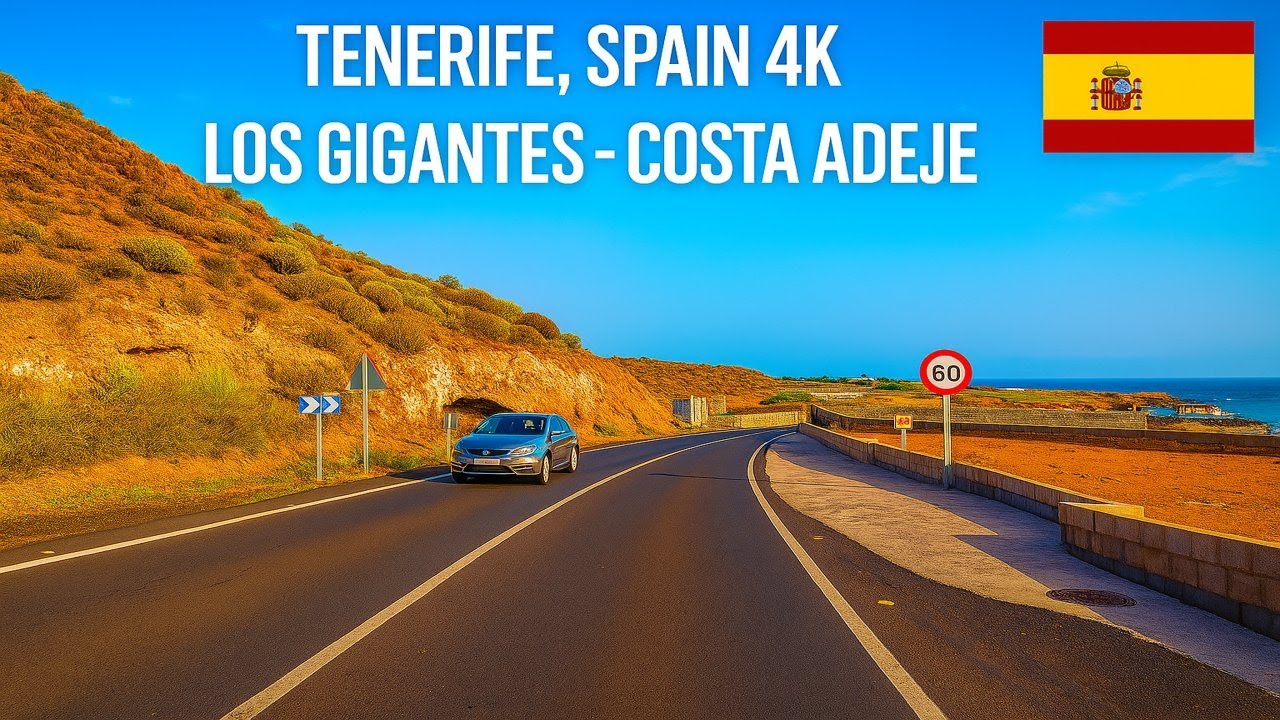 🚗 Real-Time Drive in Tenerife | Los Gigantes to Costa Adeje | Scenic Coastal Road Trip 🇪🇸🌴