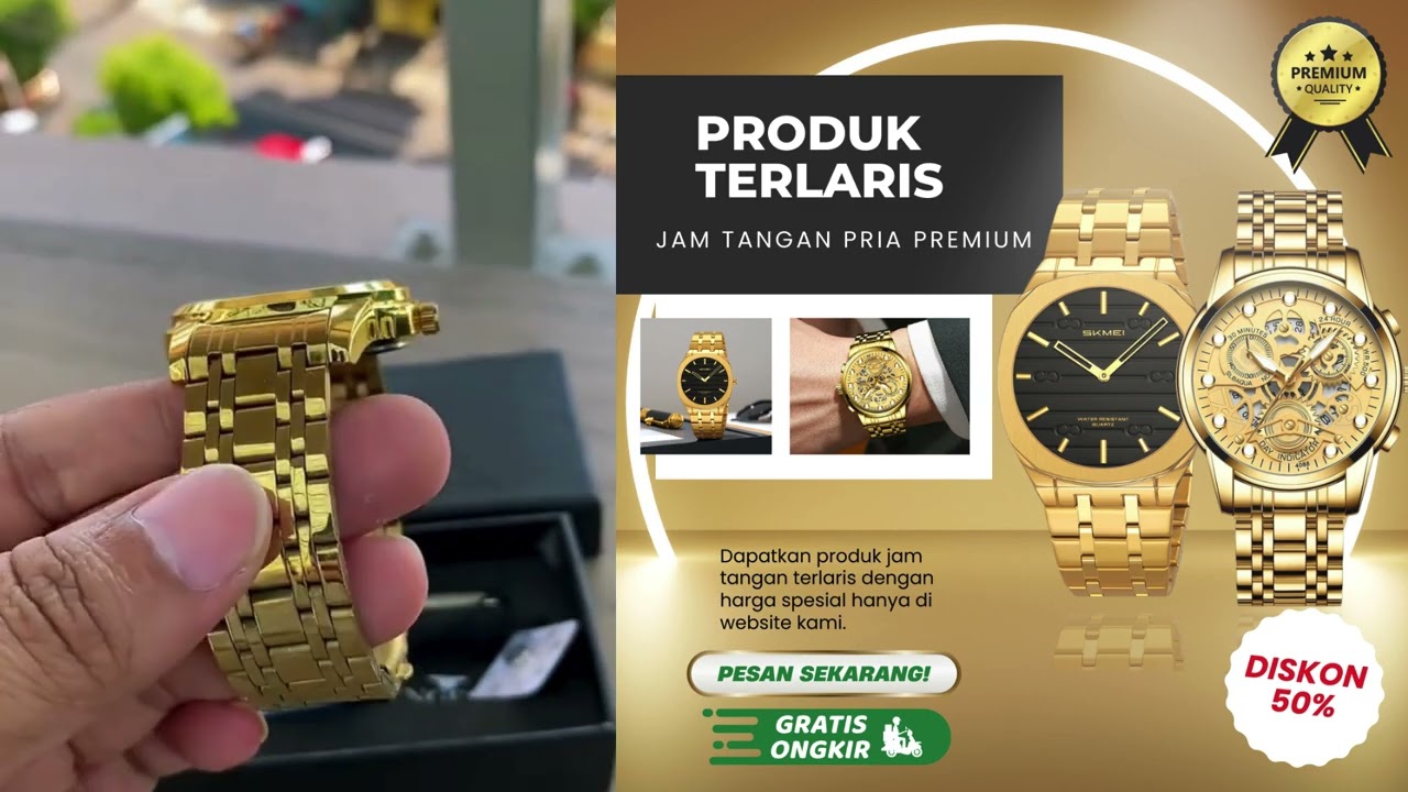 JAM TANGAN PRIA PREMIUM GOLD