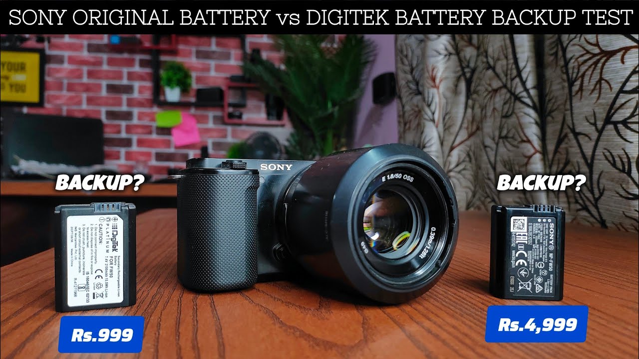Sony ZV E10 Battery Vs Digitek Battery | FW-50 Battery | Backup Test | After 1.5 Years | Hindi
