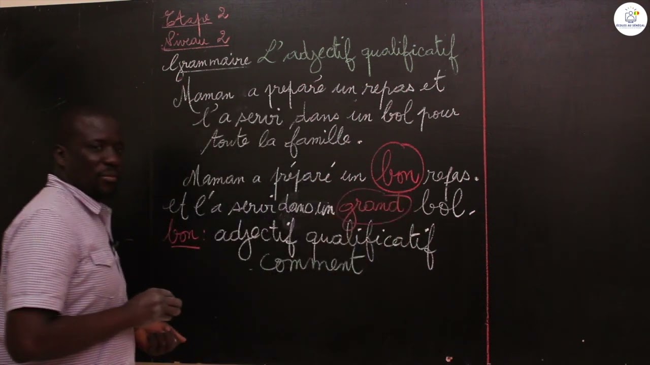 Cours - CE1- Français: Grammaire / L'adjectif qualificatif /M. Guèye