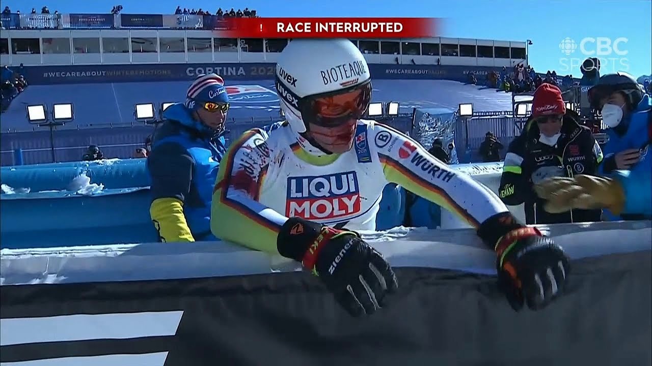 Downhill ski crash - Romed Baumann, Cortina 2021