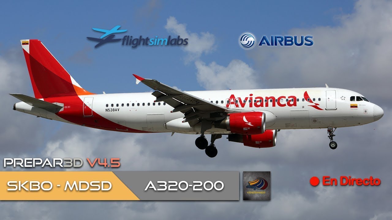DIRECTO [P3Dv4.5] FSLabs A320-200 | SKBO - MDSD | IVAO (ESP/ENG)