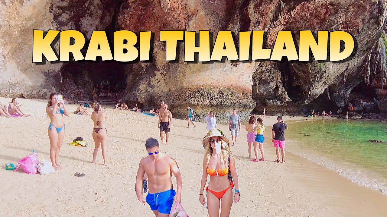 【🇹🇭 4K】Krabi 2023 Railay Beach - Walking Tour Thailand