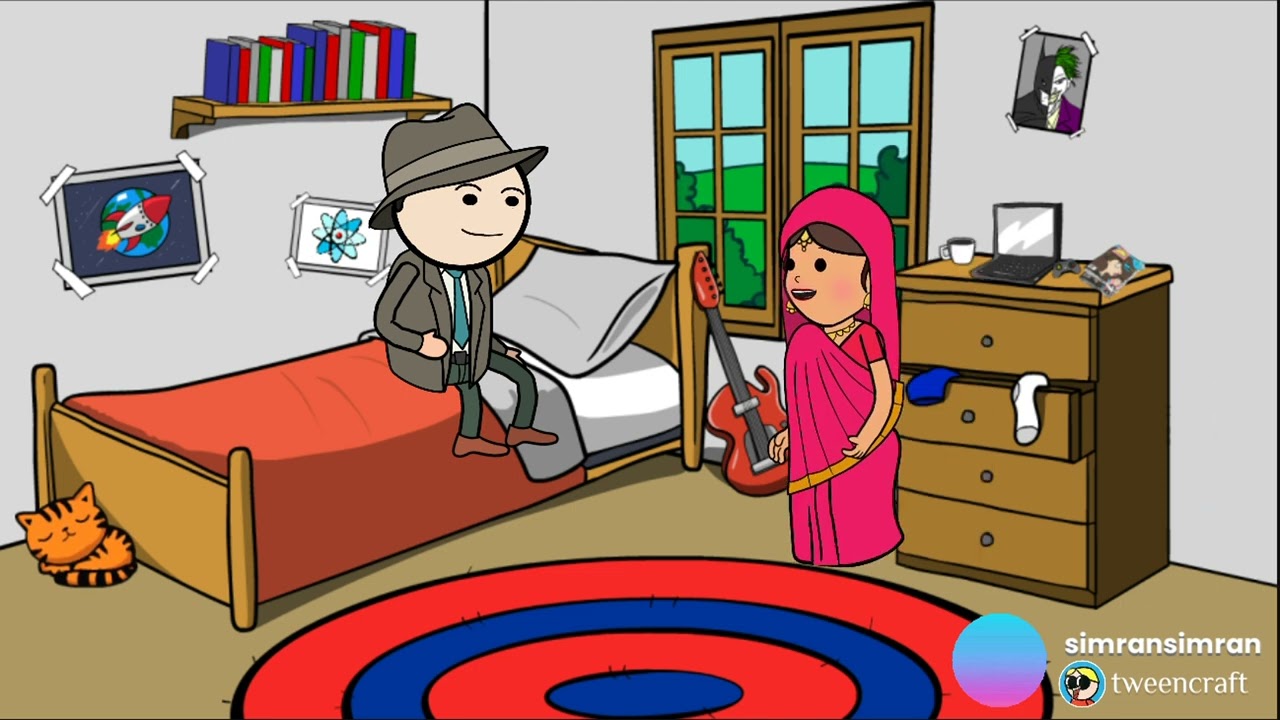 पति की फरमाइश पर पत्नी ने किया ड्रामा | Tweencraft 2d Cartoon Comedy Funny Video Tween Family#comedy