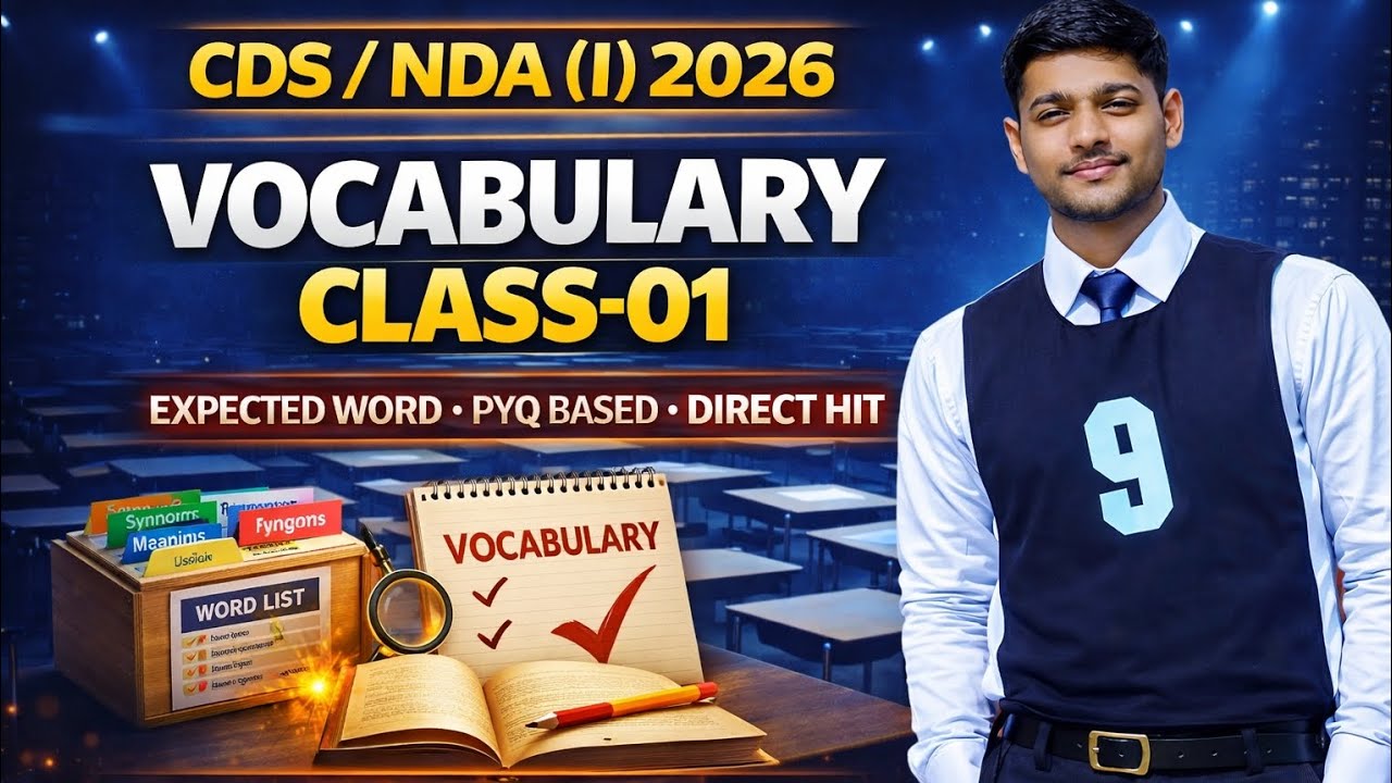 CDS/NDA (I) 2026 English Vocabulary 🪖| Class 01📚 | PYQ Based Expected Words | Direct Hit 🎯 #cds2026 