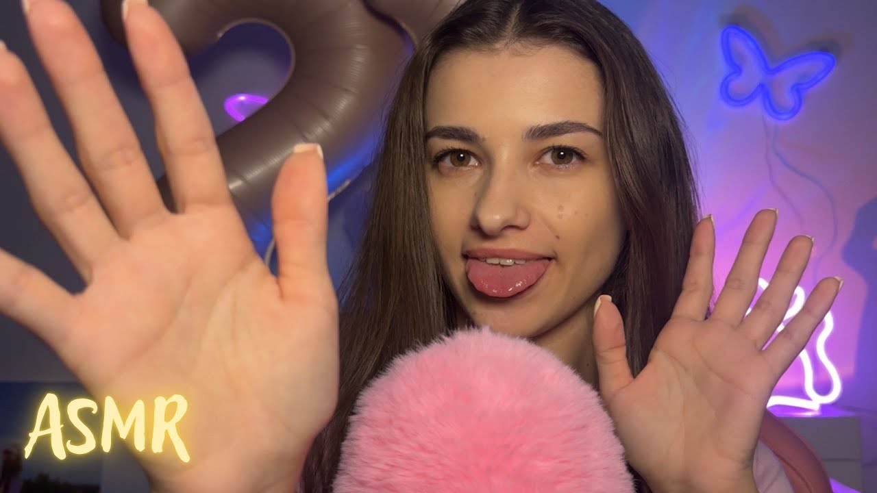 Asmr | Tingly Mouth Sounds (tktk & pluck) & Hand Movements👅🤭