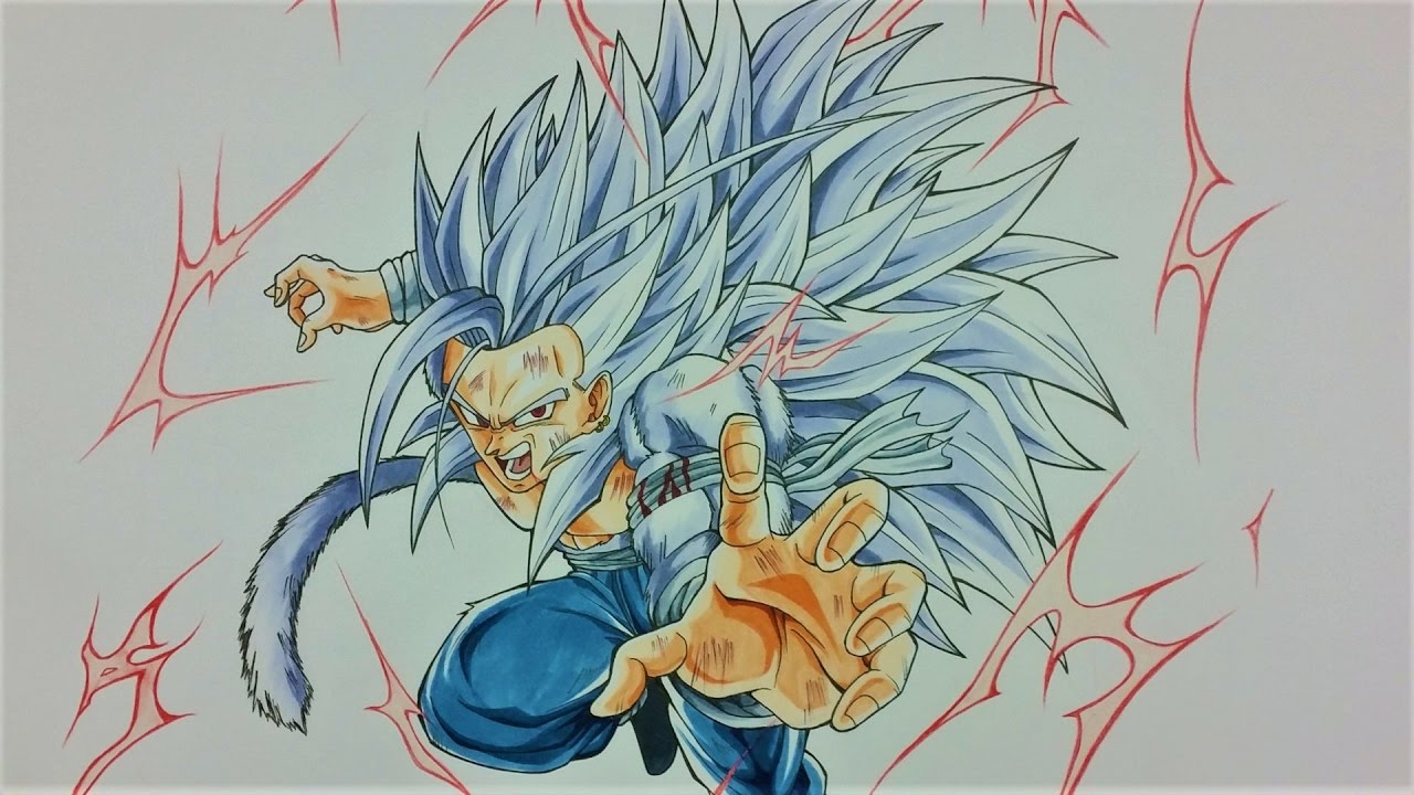Drawing NEW created SAIYAN as SUPER SAIYAN 5 | BANASES | TolgArt