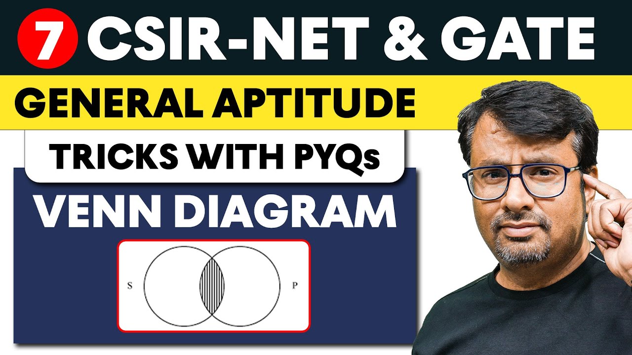 General Aptitude for CSIR NET & GATE | Venn Diagram | Tricks with PYQs by GP sir