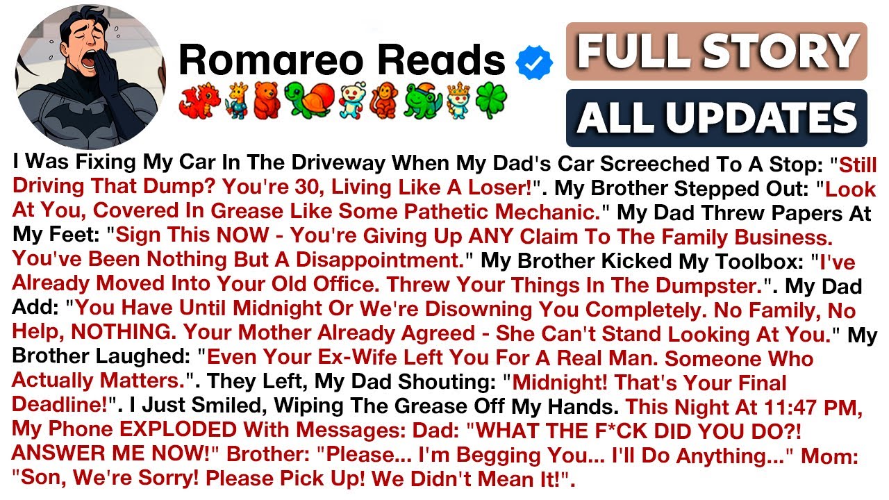 I Was Fixing My Car In The Driveway When My Dad's Car Screeched To A Stop: 