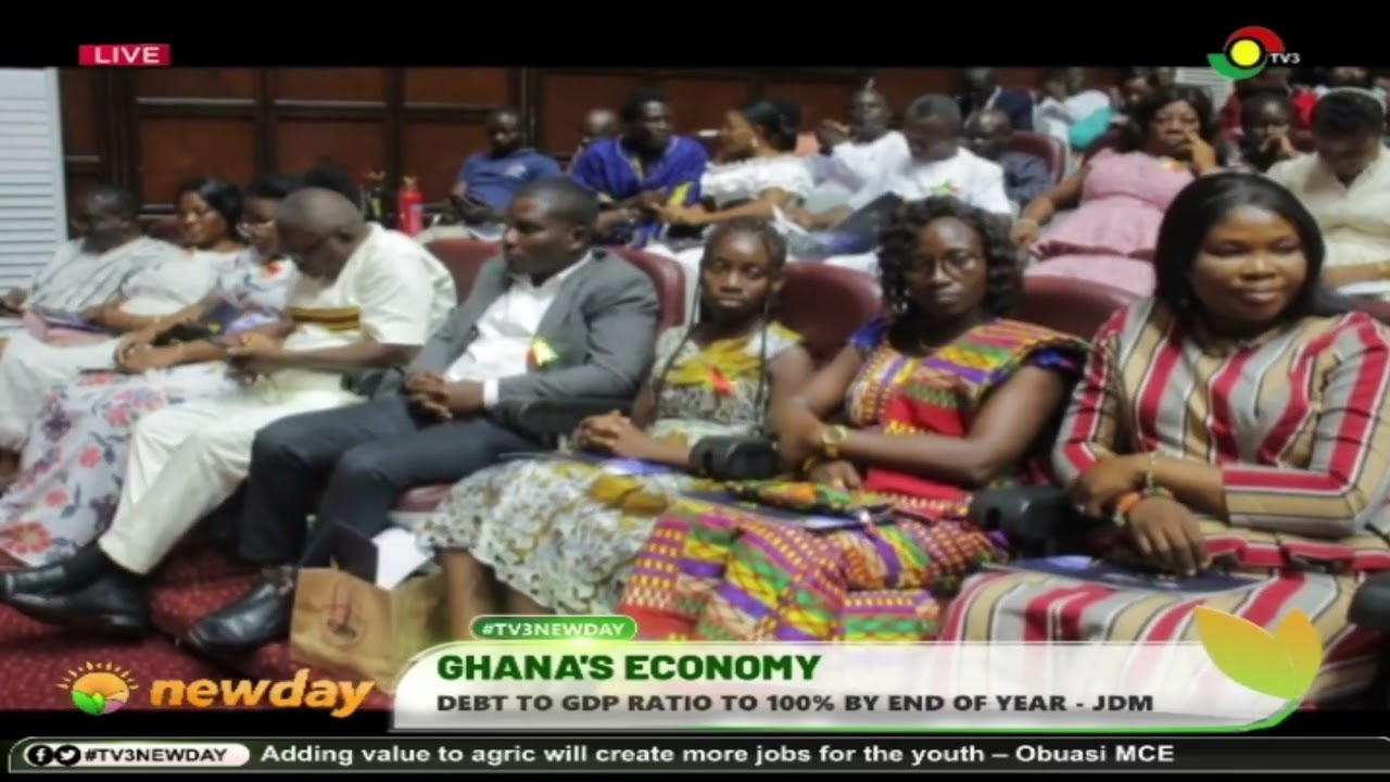 Ghana's economy: Debt to GDP ratio to 100% end of the year.