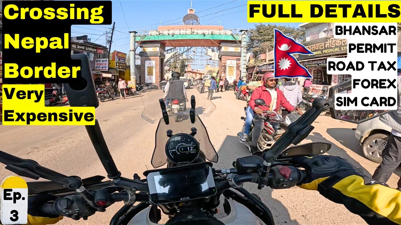 CROSSING INDIA-NEPAL BORDER On Himalayan 450 | VERY EXPENSIVE Bhansar Permit, Road Tax, Forex | Ep.3