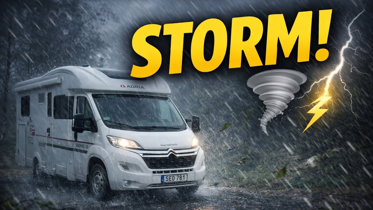 Vi fastnade i storm med husbilen 🌪️🚐