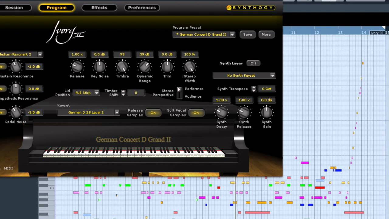 Synthogy Ivory II Grand Pianos's sound demo デモ( Improvisation Rec)