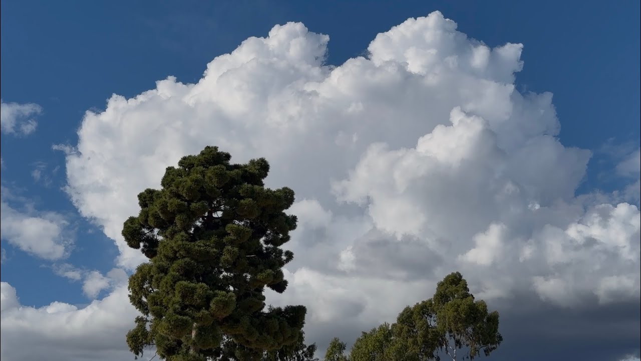 Cumulus Clouds and Rainbow — Goleta, California — iPhone 17 Pro Max — Nov. 18, 2025