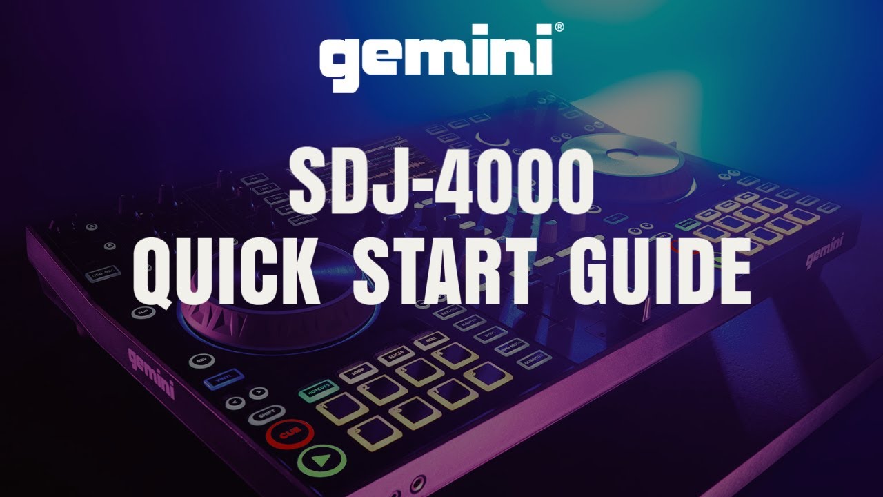 Gemini Sound SDJ-4000 Tutorial Series – Getting Started