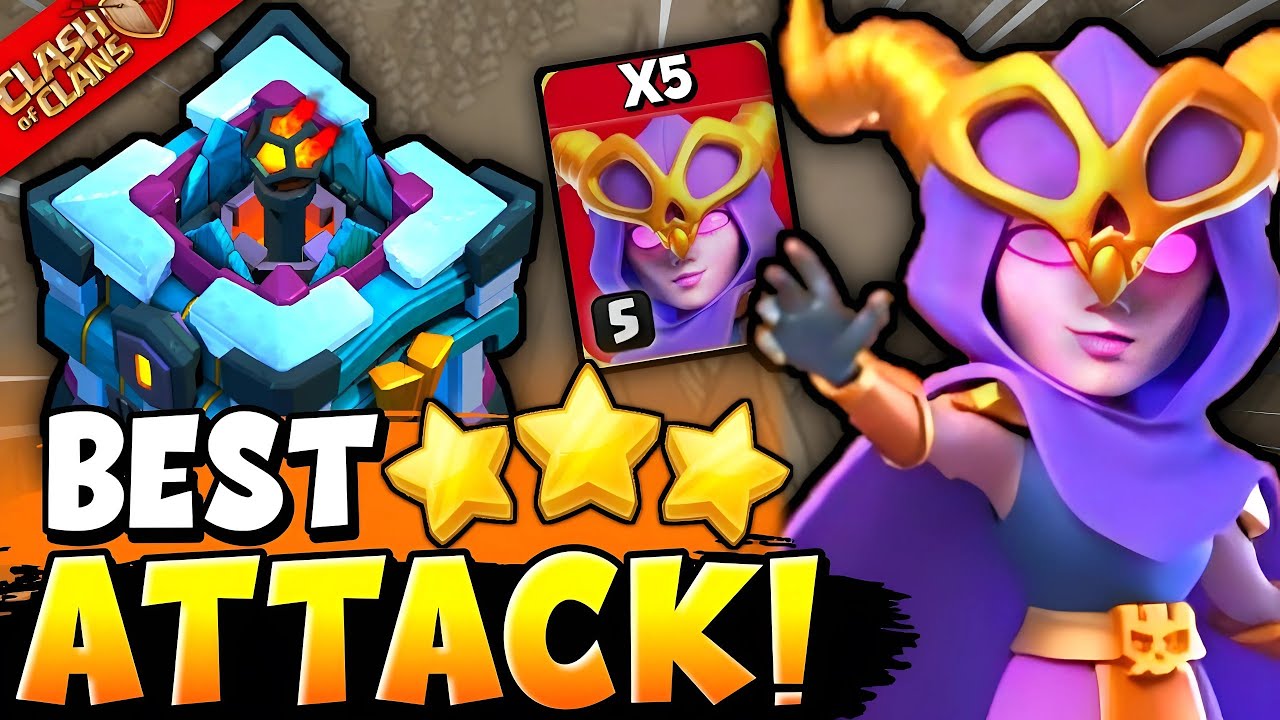 TH13 Super Witch Attack Strategy | Queen Charge Super Witch Smash Attack Th13 (Clash of Clans)
