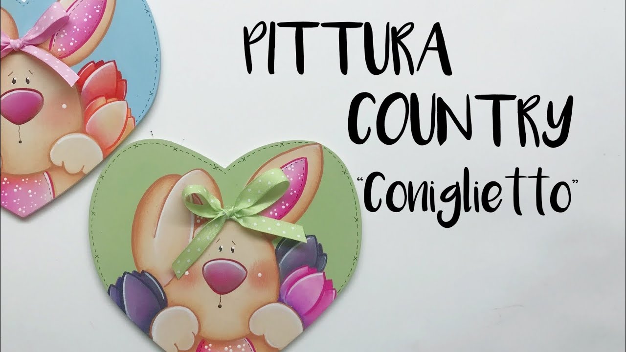 Pittura Country “Coniglietto primaverile...