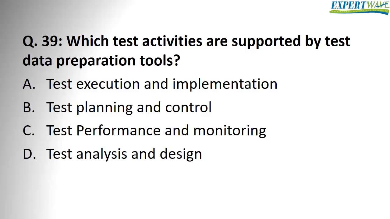ISTQB Fundation answers to exam questions 37 to 40