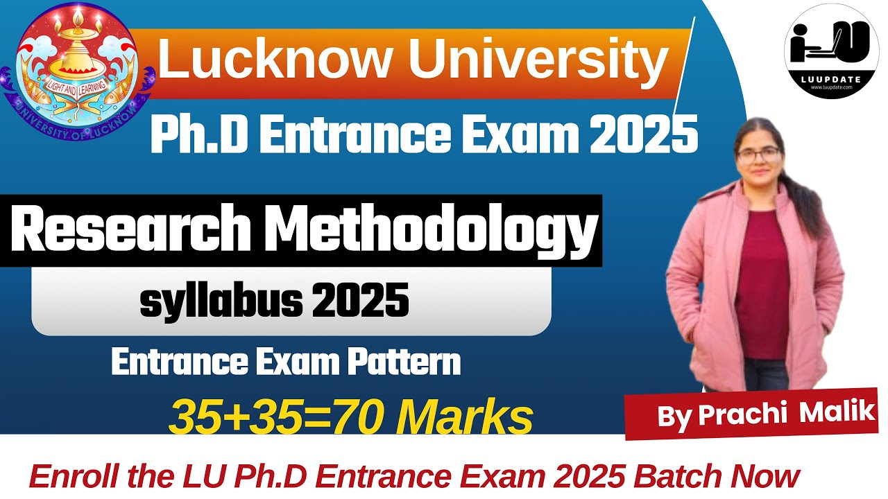 Lucknow University PhD Entrance Exam 2025 Syllabus🔥 |lucknow university phd admission 2025 ||Pattern