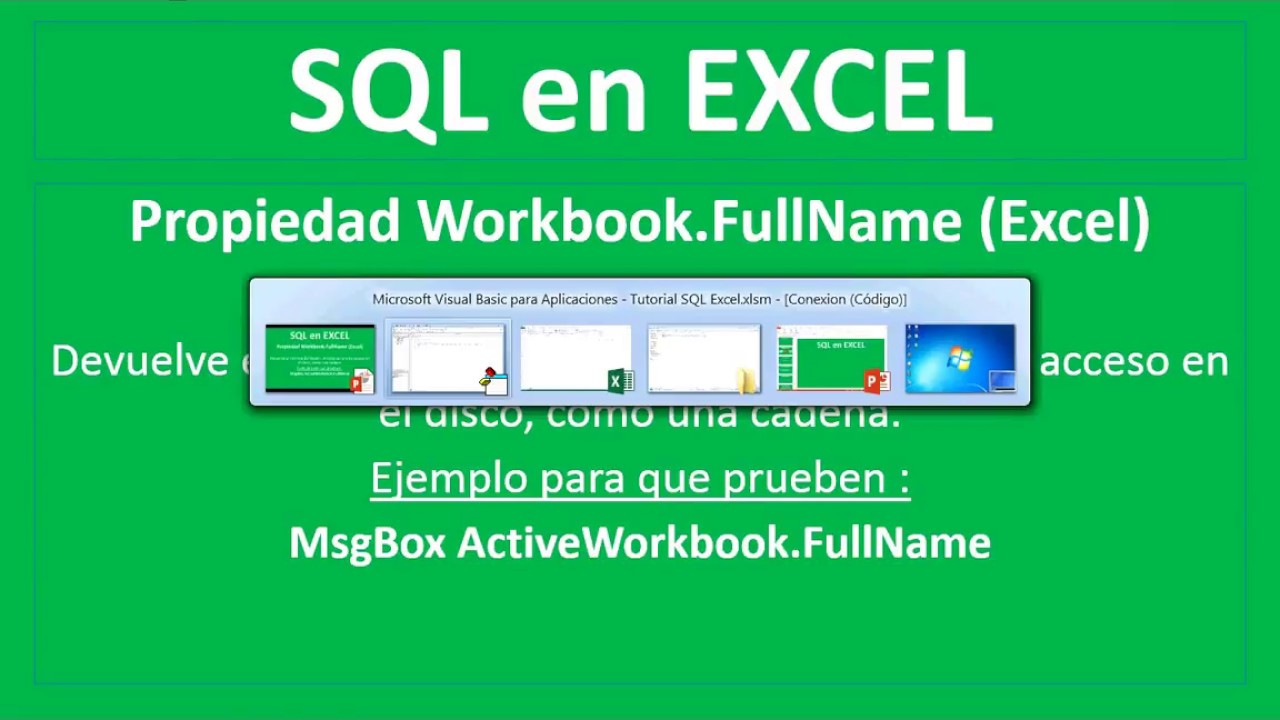 Crear conexión - Tutorial SQL en Excel Capitulo Nº 2