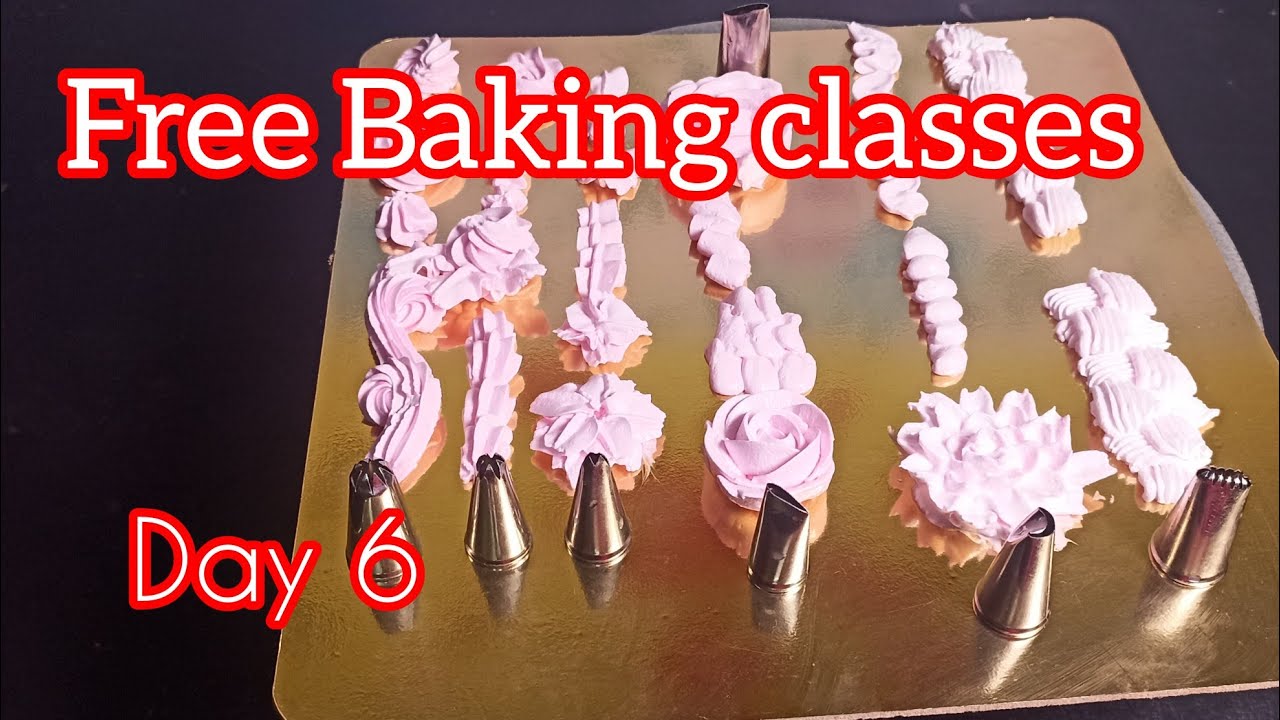 Free Online Baking Classes | Day 6 | 6 Basic use Piping Nozzle | Chandrika Beher