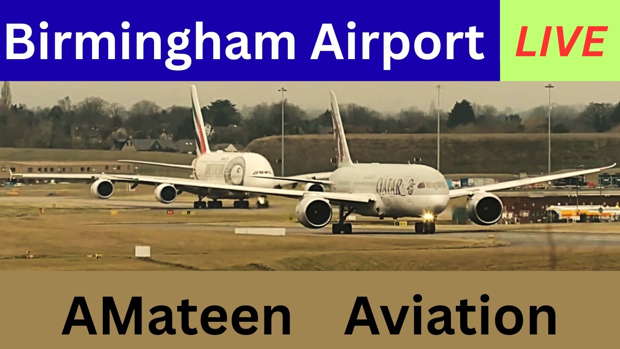Planespotting Live : Birmingham Airport : Massive Aircraft Action!  March 1 2026