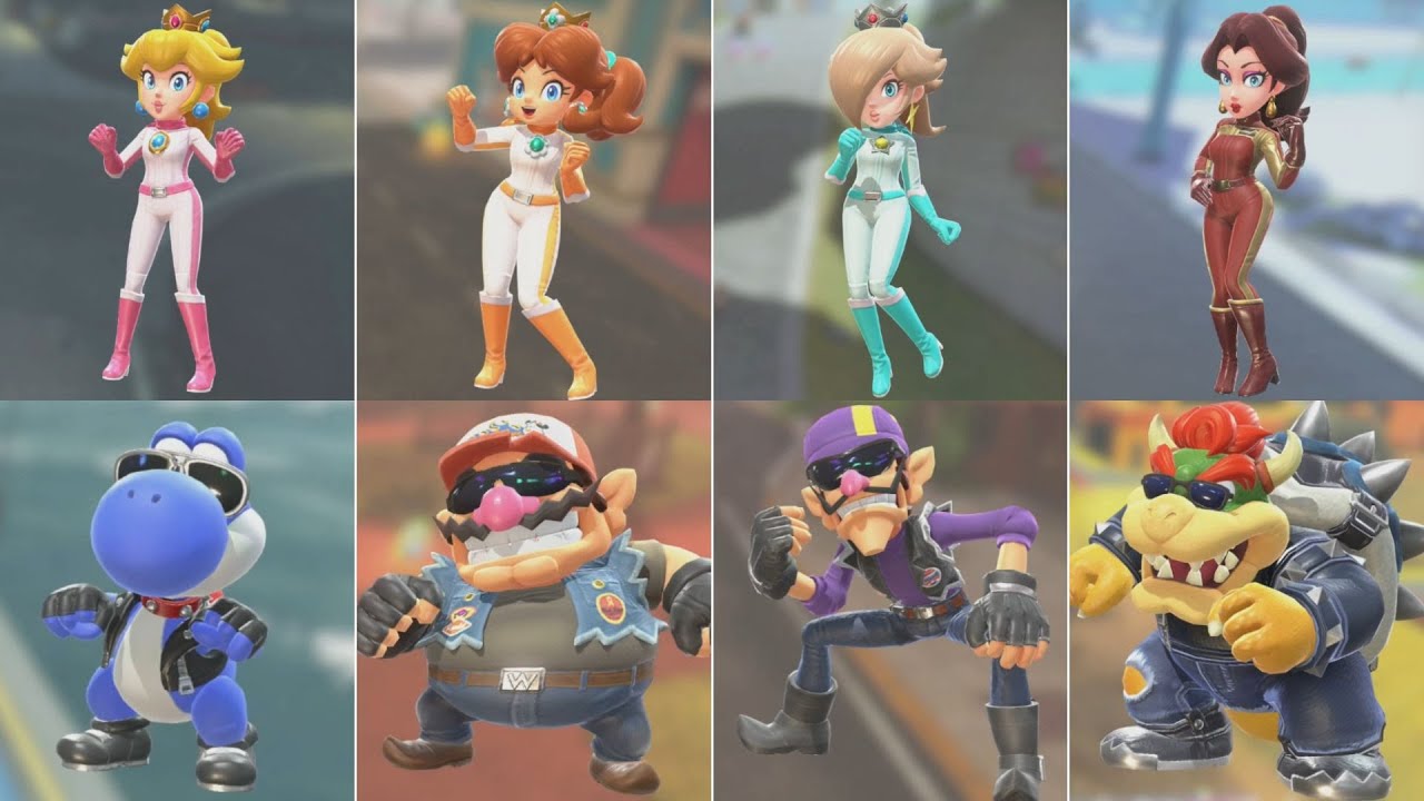 Mario Kart World // All Biker Outfit Characters