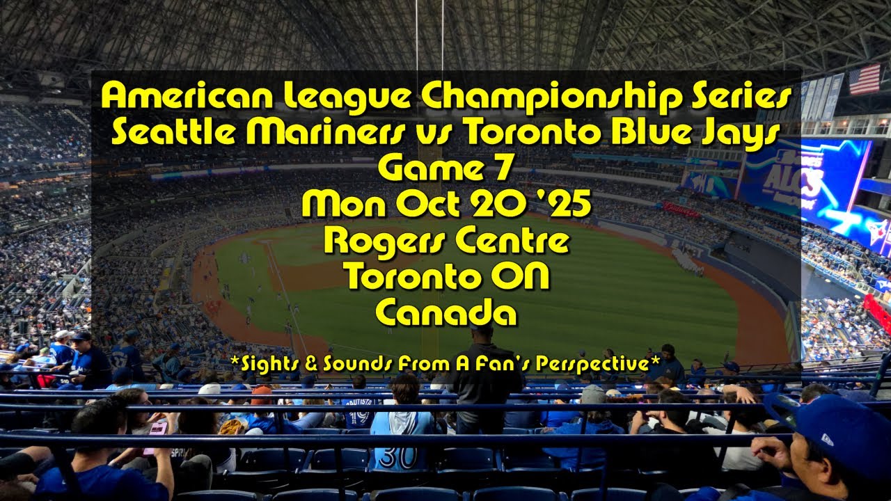Sights and ASMR sounds of ALCS Game 7 (Seattle Mariners vs Toronto Blue Jays) at Rogers Centre