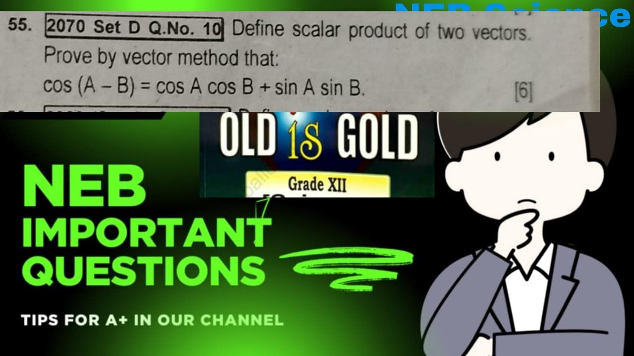Prove by vector method that:cos (A - B) = cos A cos B + sin A sin B.