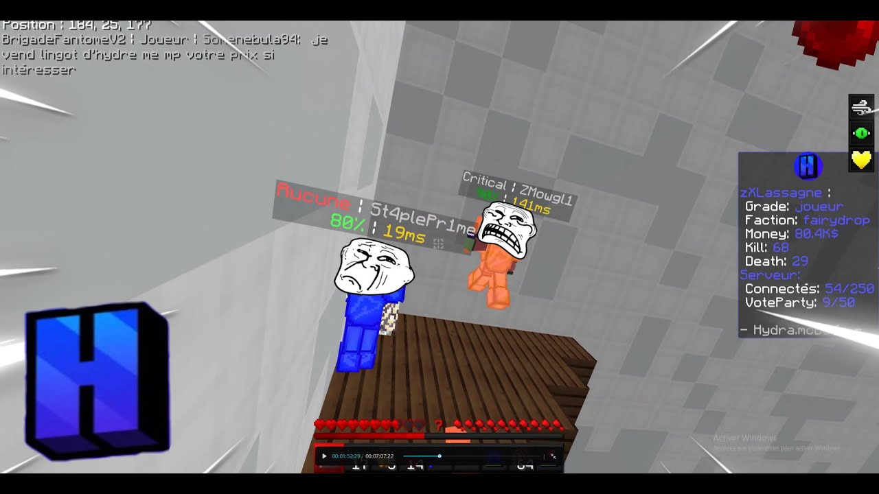 Il me TRAP et il DROP, + DROPPED full (Hydra Minecraft)