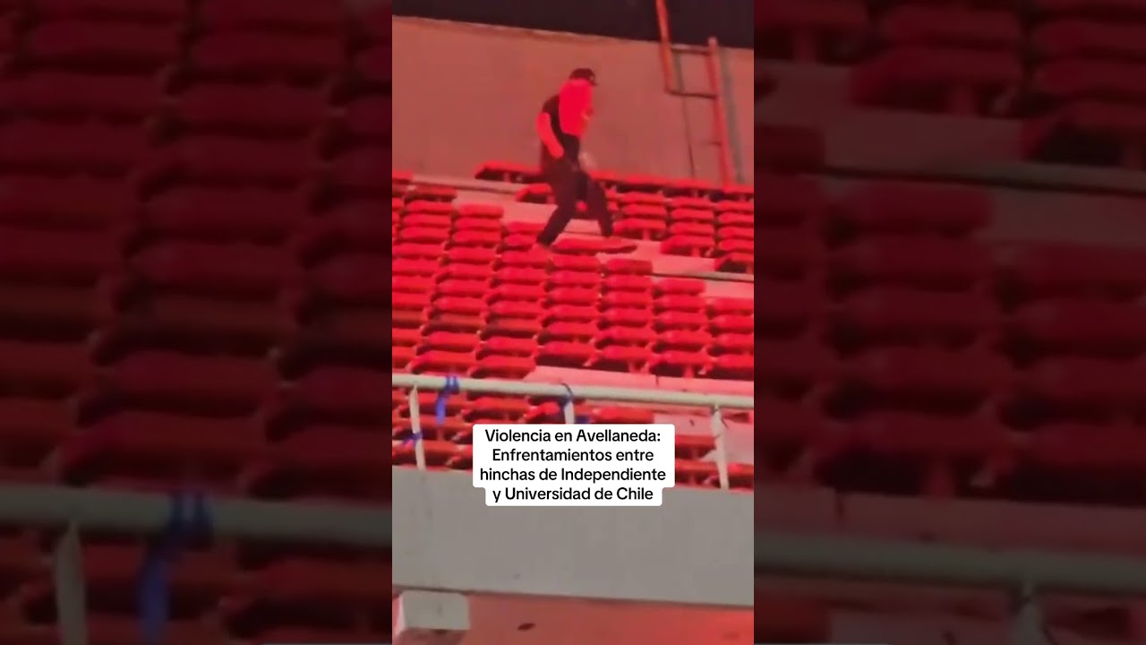 ENFRENTAMIENTOS EN AVELLANEDA: HINCHAS DE INDEPENDIENTE Y UNIVERSIDAD DE CHILE 🇦🇷🇨🇱