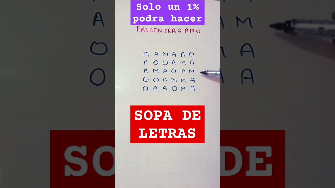 SOPA DE LETRAS | Encuentra AMO #pupiletras #sopadeletras #acertijos